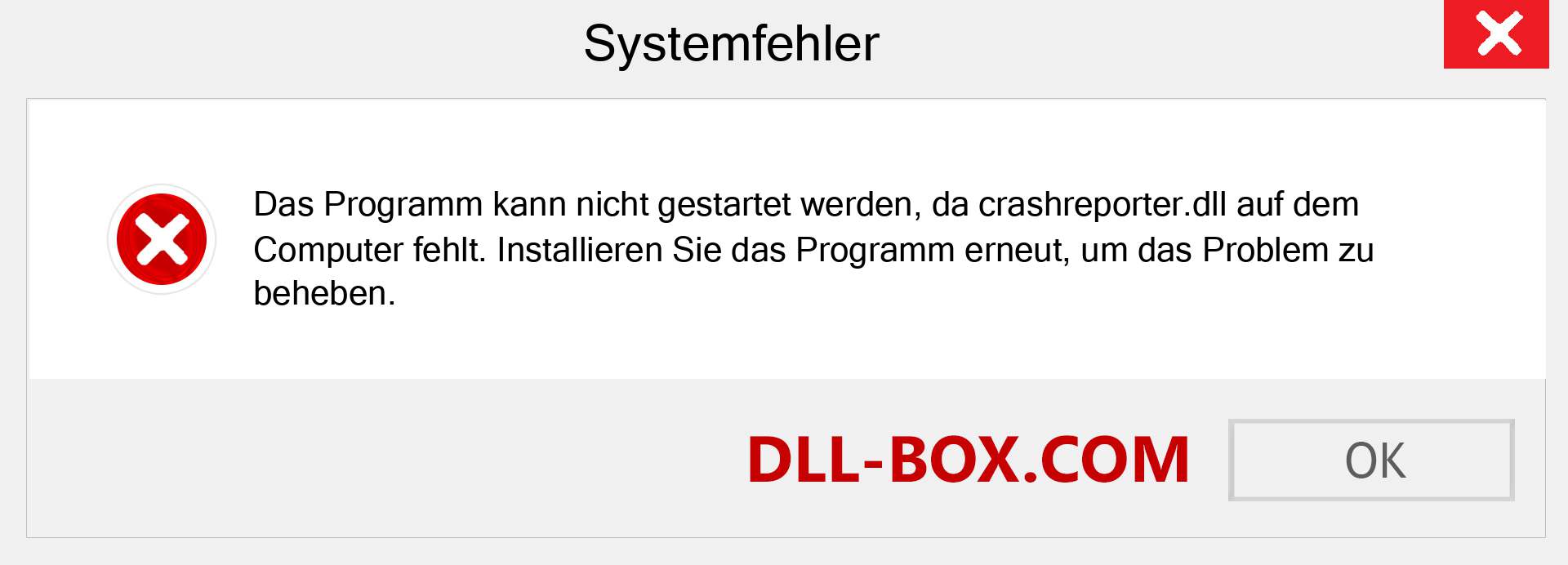 crashreporter.dll-Datei fehlt?. Download für Windows 7, 8, 10 - Fix crashreporter dll Missing Error unter Windows, Fotos, Bildern